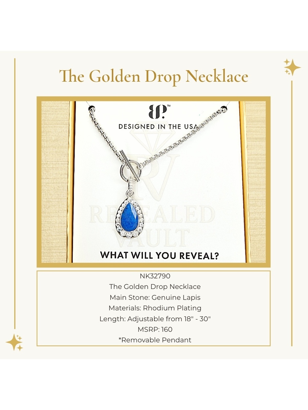 The Golden Drop Necklace - Gem Society Spring 2026